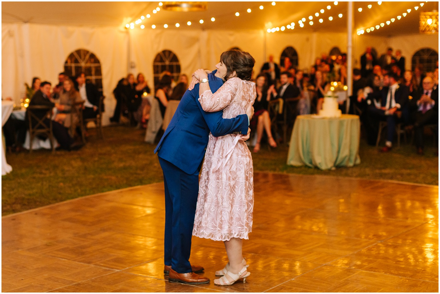 mother-son dance at Asheville wedding reception