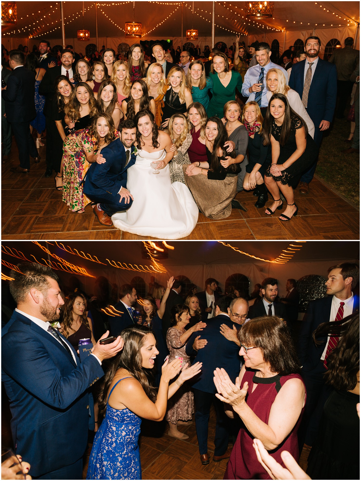 reception dancing and fun at Lake Eden Events wedding