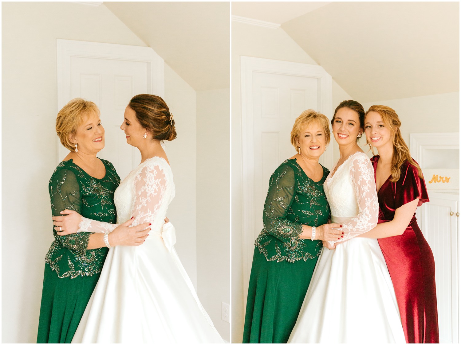 family portraits with bride to be on wedding day by Chelsea Renay Photography