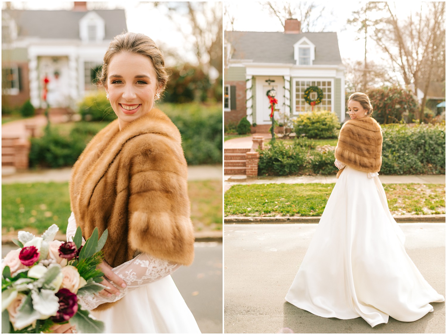 Chelsea Renay Photography photographs winter bride with fur