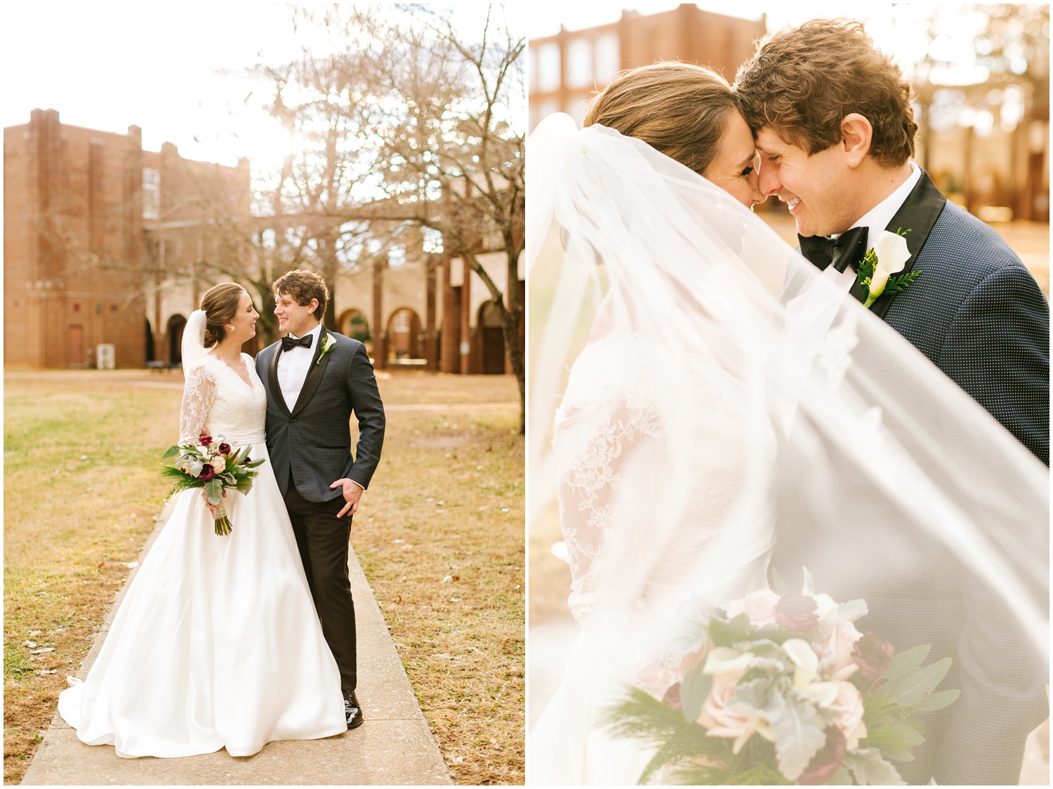 Chelsea Renay Photography photographs bride and groom under veil