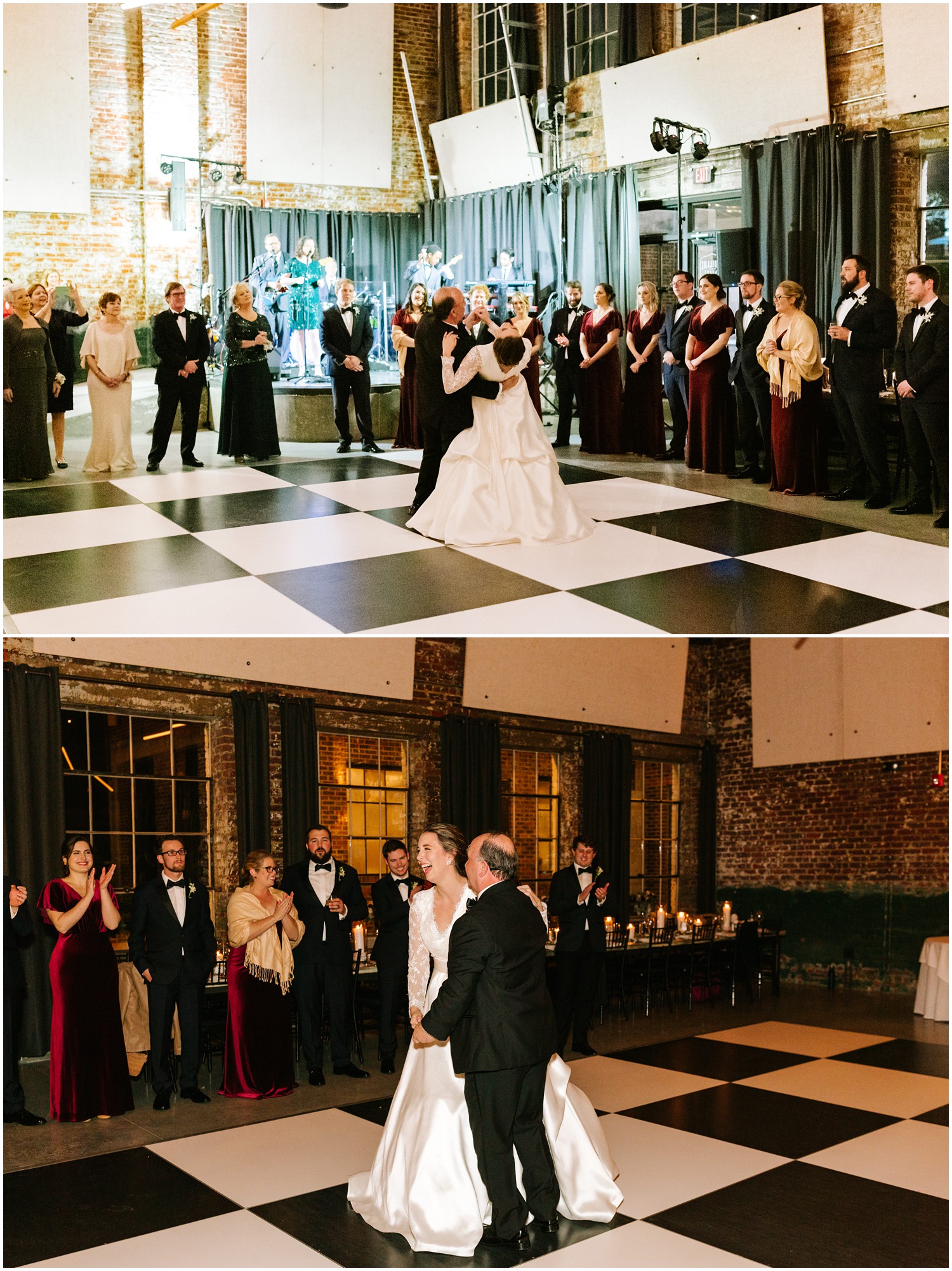 father-daughter dance at Cadillac Service Garage with Chelsea Renay Photography