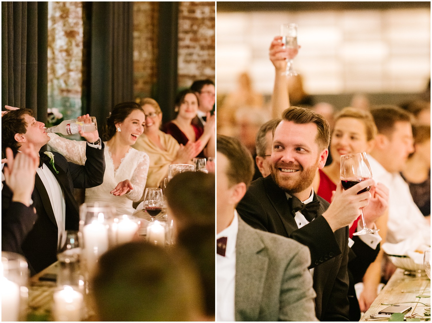 Greensboro NC wedding toasts photographed by Chelsea Renay Photography