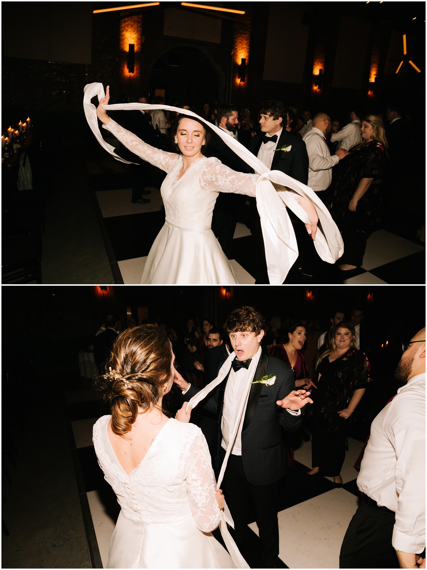 Cadillac Service Garage wedding reception dancing photographed by Chelsea Renay Photography