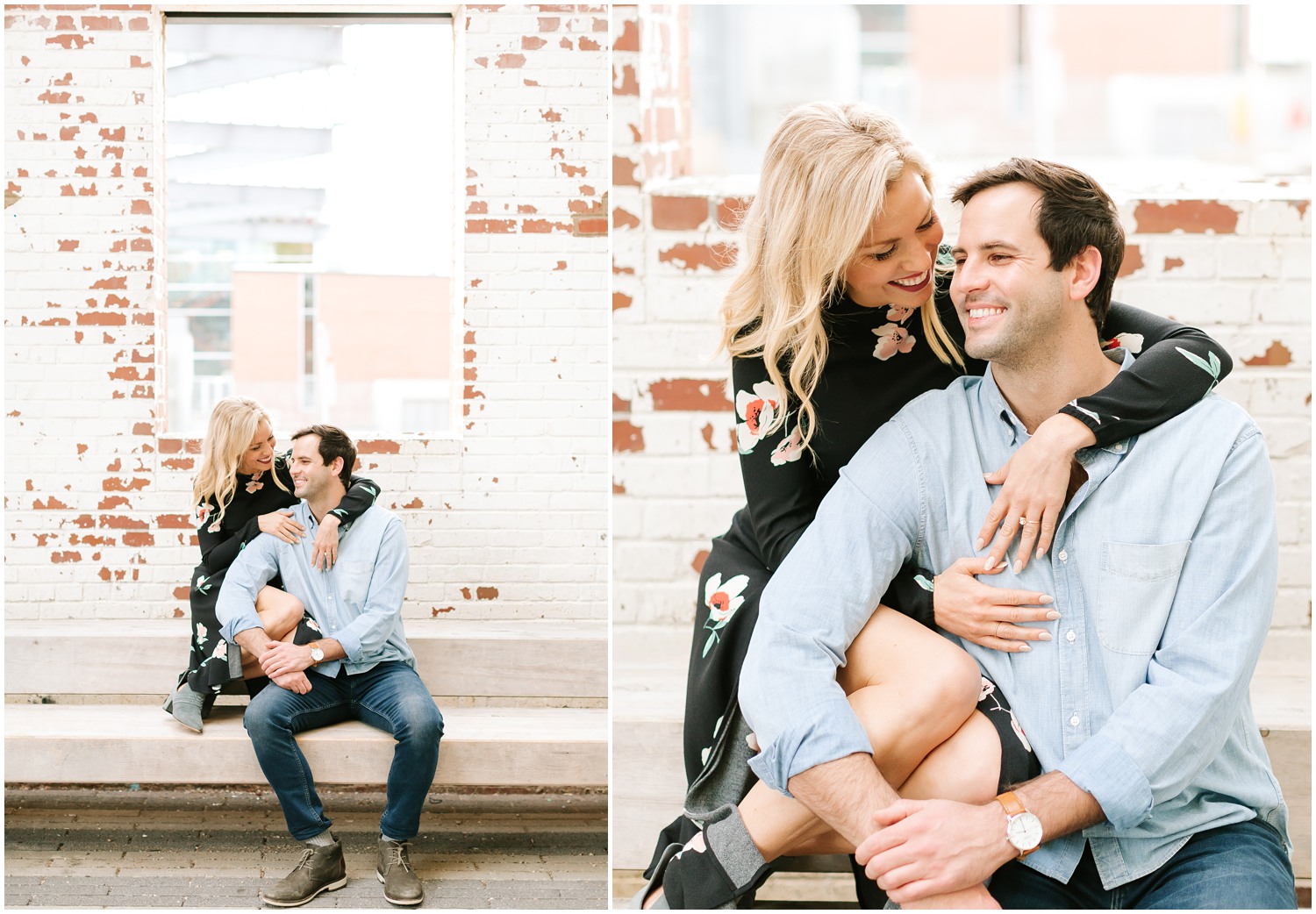 downtown chic engagement portraits with Raleigh NC wedding photographer Chelsea Renay