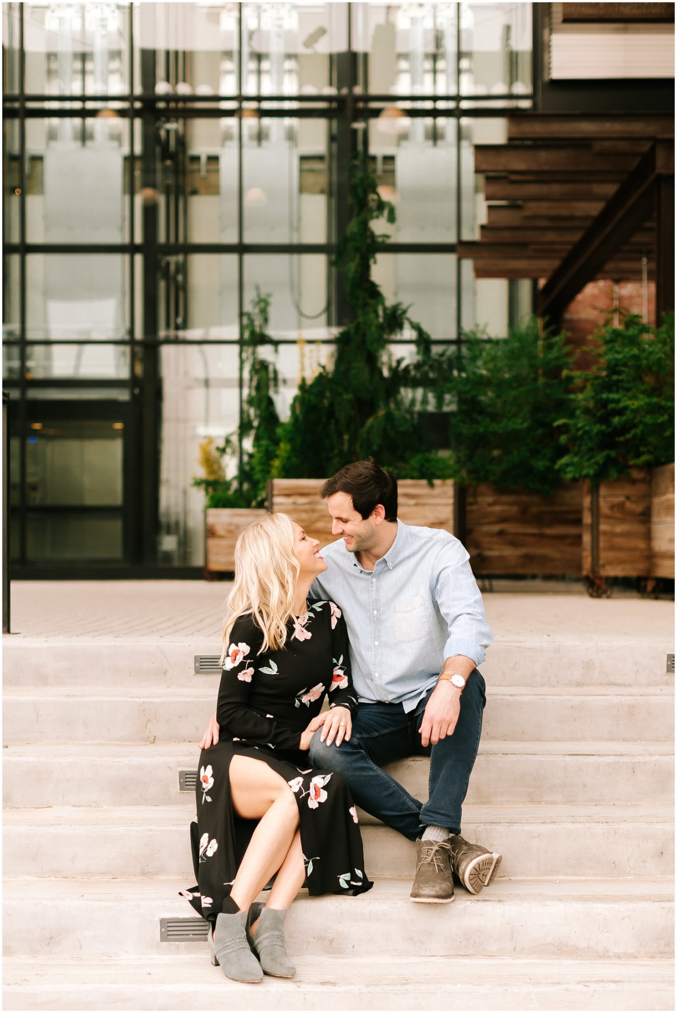 engagement portraits in downtown Raleigh with Chelsea Renay