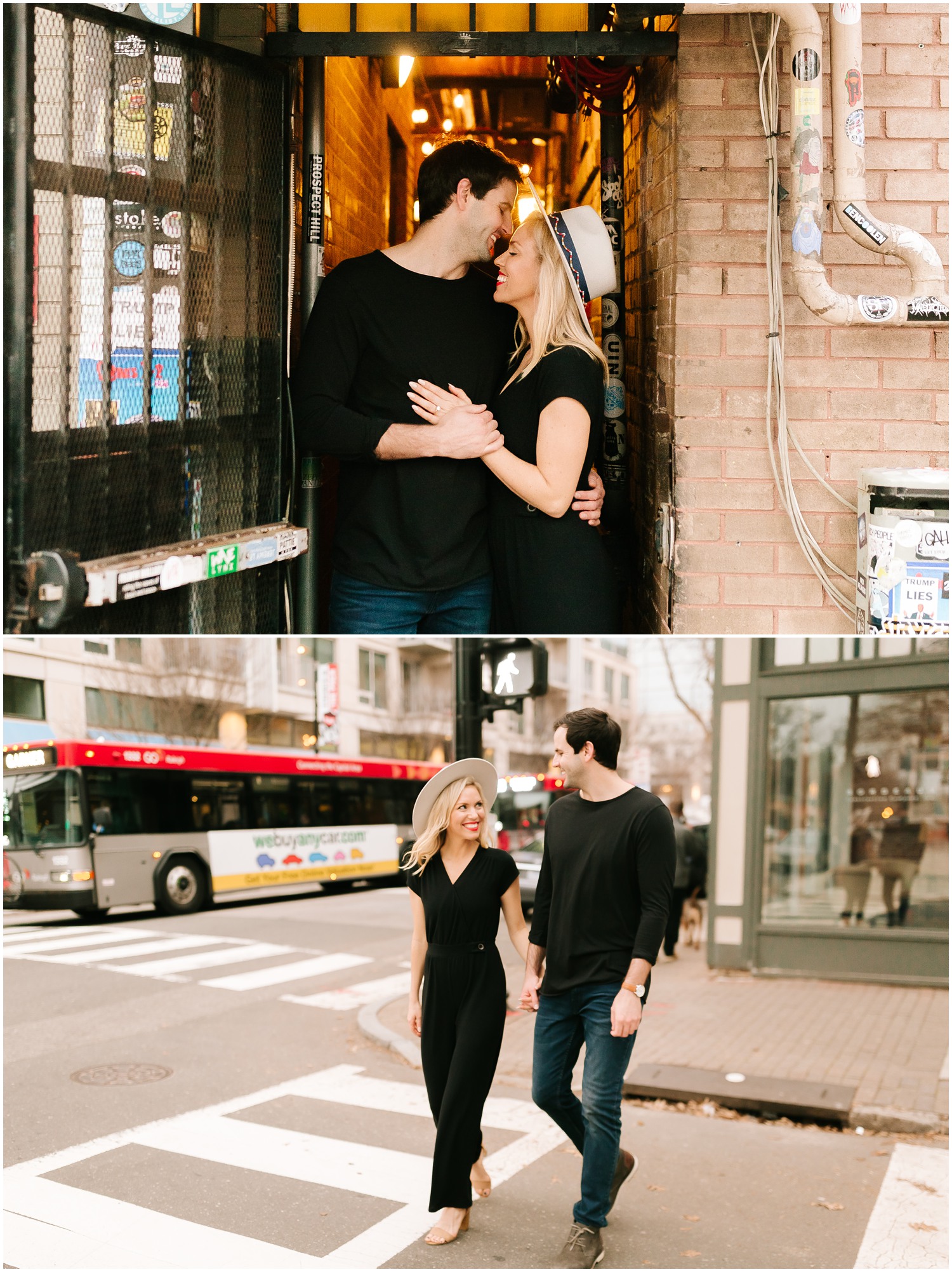 Downtown Raleigh Engagement Session along city streets with Chelsea Renay