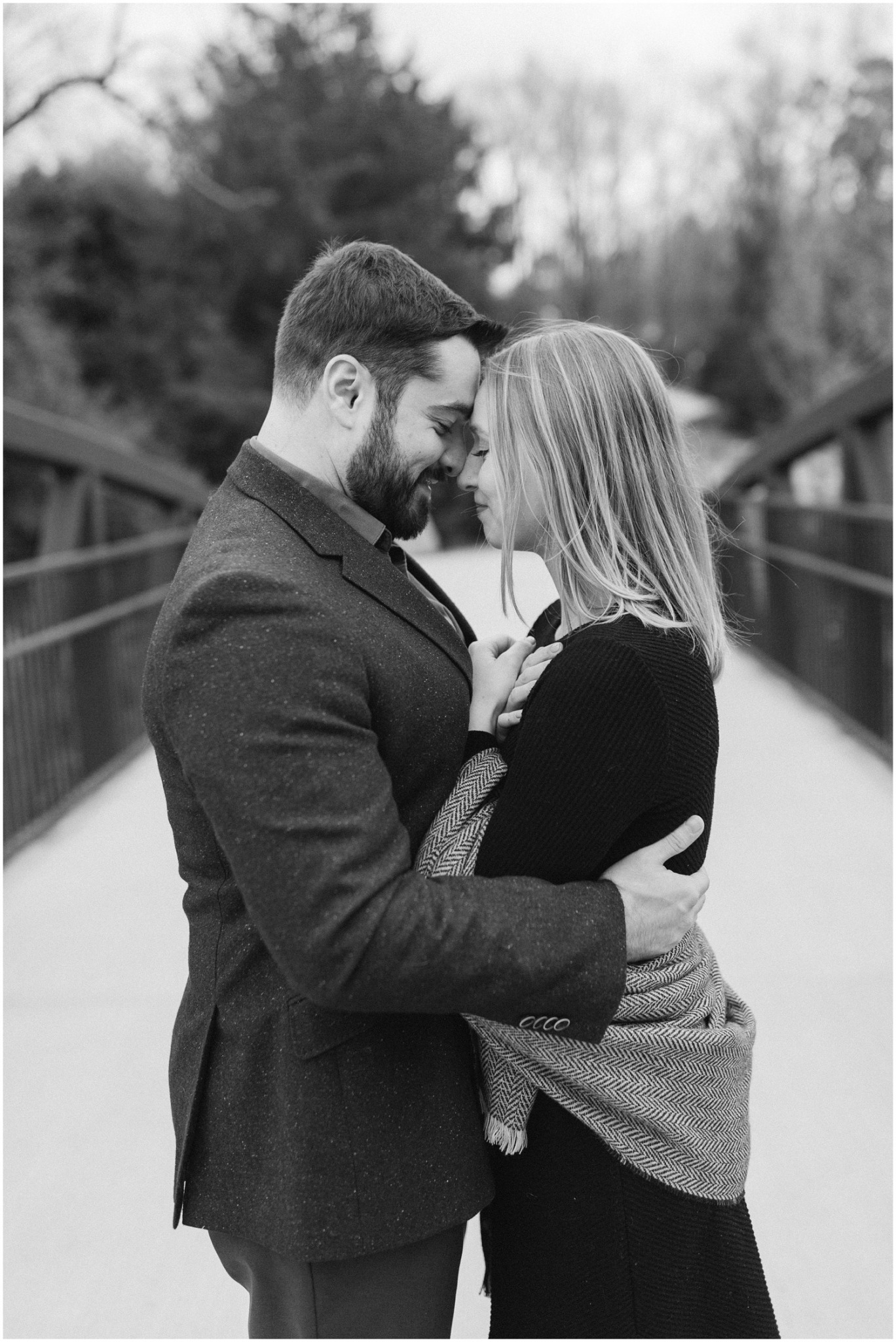 cozy Winter Engagement session in Charlotte North Carolina