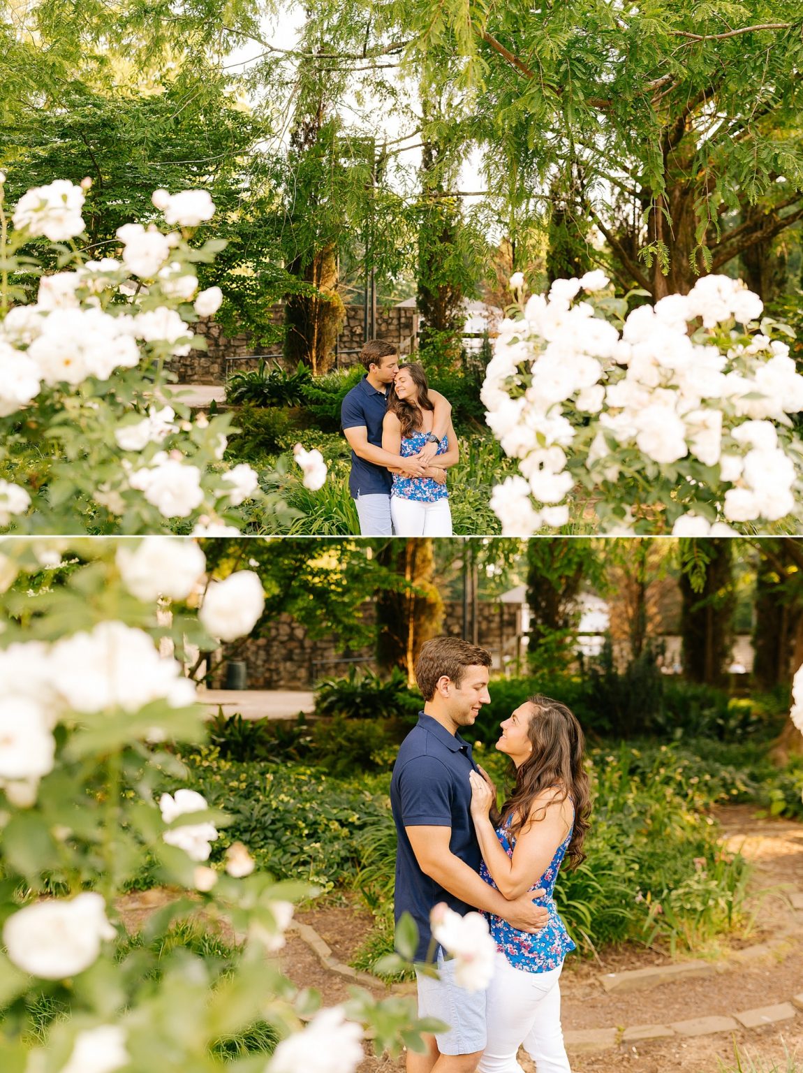 Raleigh Rose Garden Spring Engagement Session