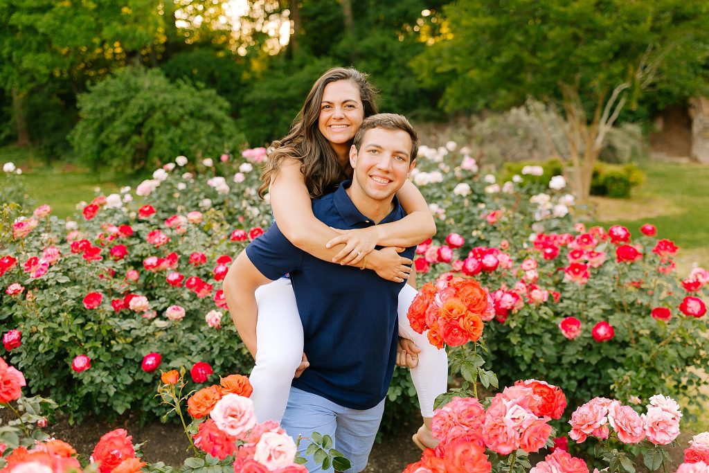 Raleigh Rose Garden engagement session with Chelsea Renay