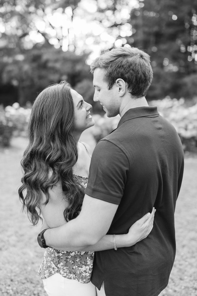 spring engagement session at Raleigh Rose Garden with Chelsea Renay