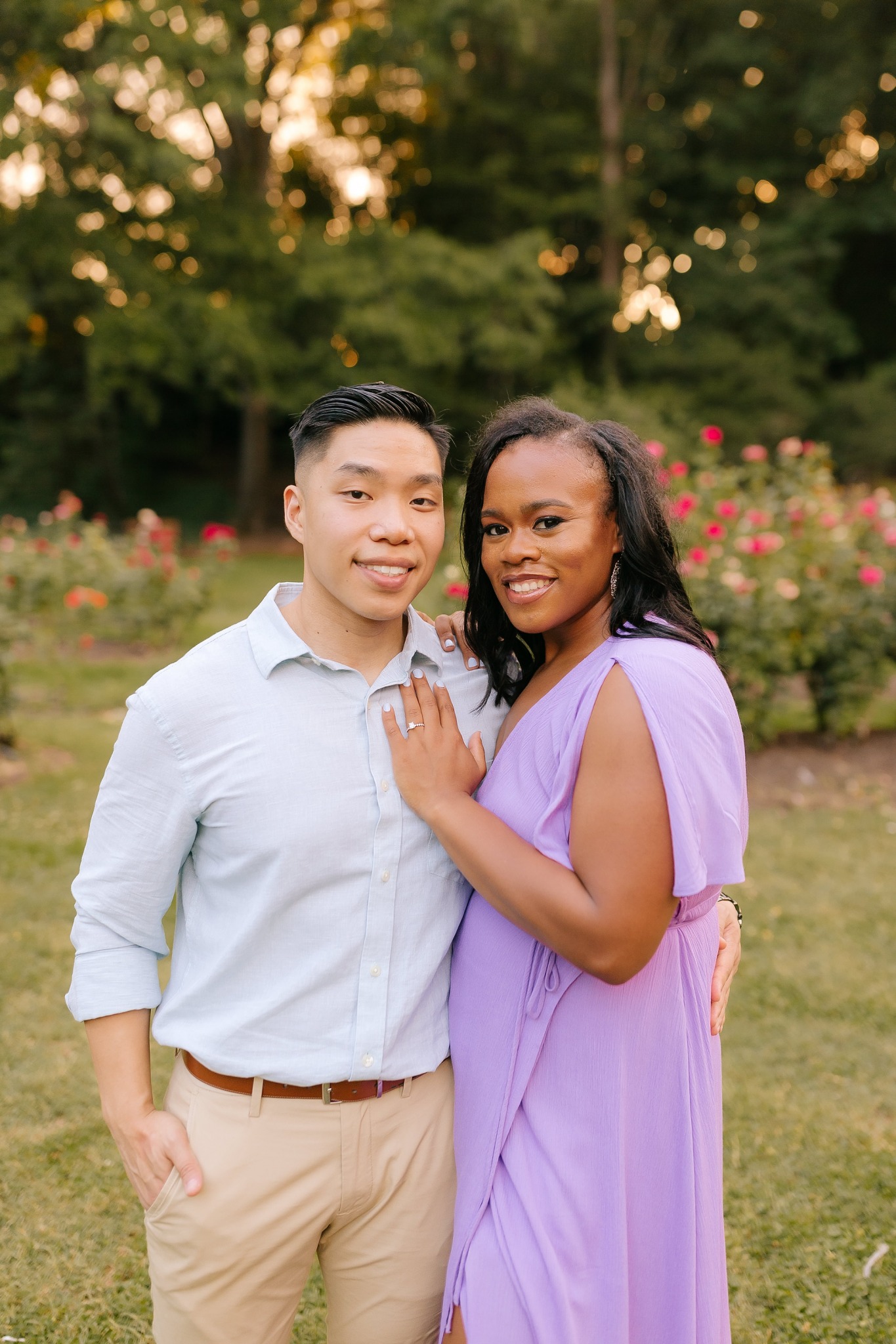 rose garden engagement portraits with Chelsea Renay