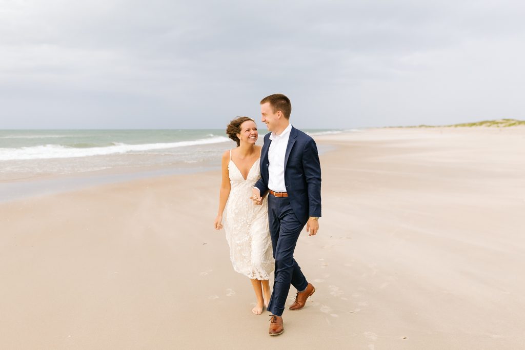 casual beach wedding on Ocracoke Island