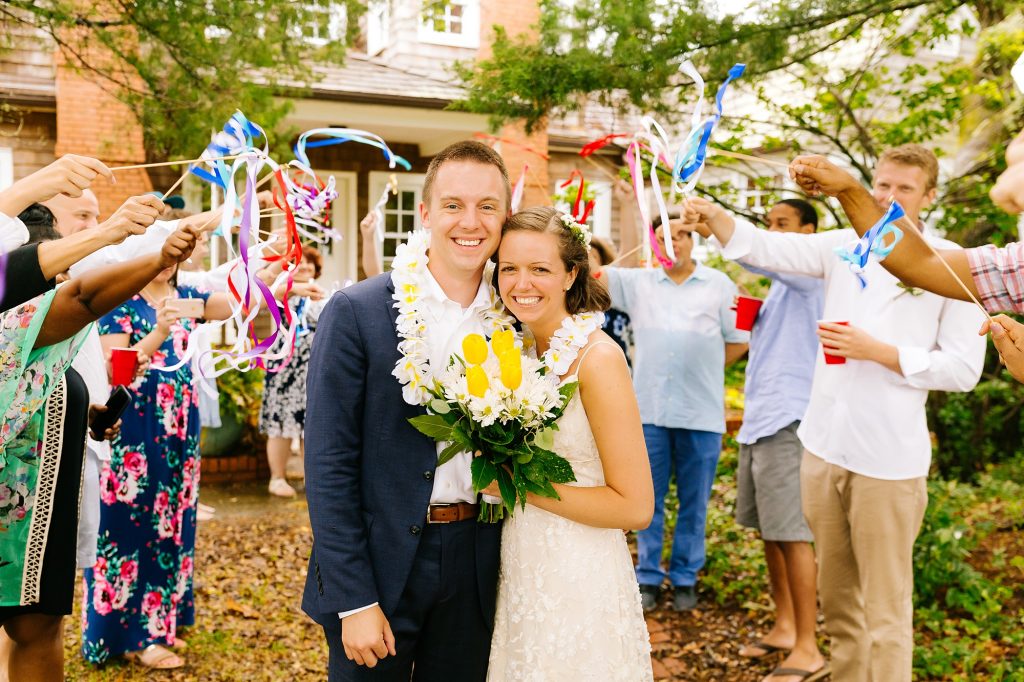 NC wedding exit on Ocracoke Island