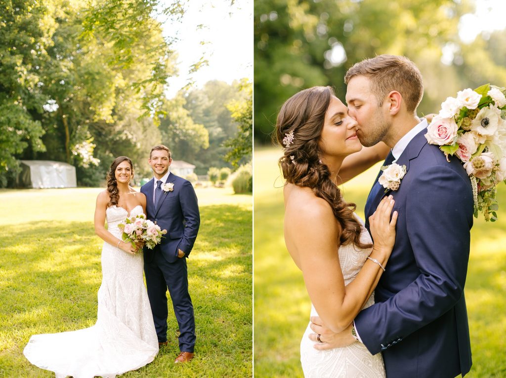 New Jersey couple poses during wedding portraits with Chelsea Renay