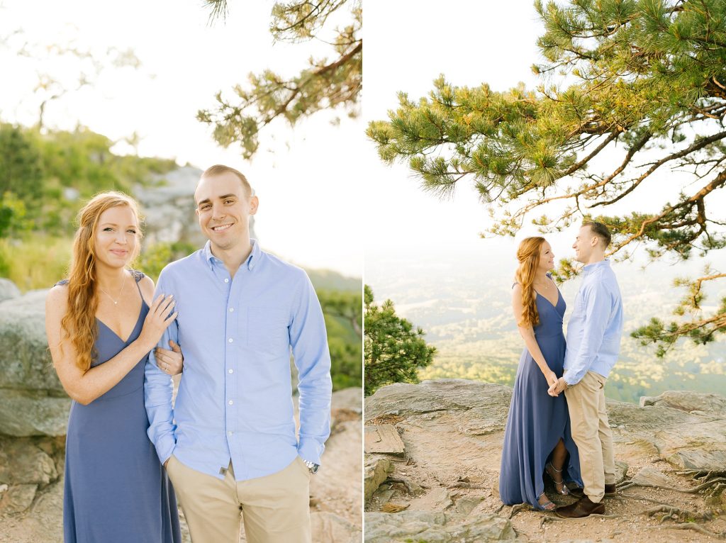 sunrise engagement session at Pilot Mountain