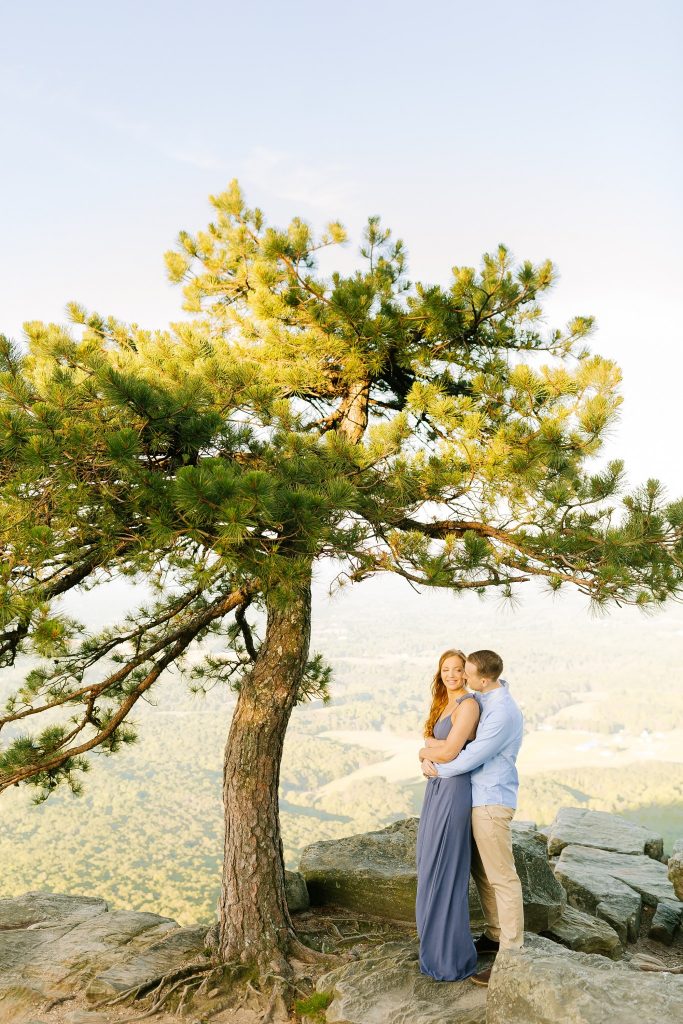 Chelsea Renay captures couple hugging on top of mountain in NC