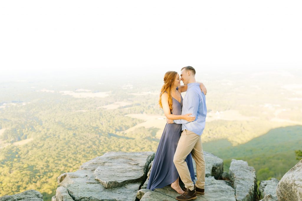 engagement portraits as sun rises in North Carolina with Chelsea Renay