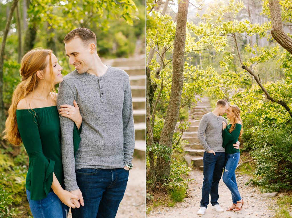 woodsy engagement portraits in North Carolina with Chelsea Renay