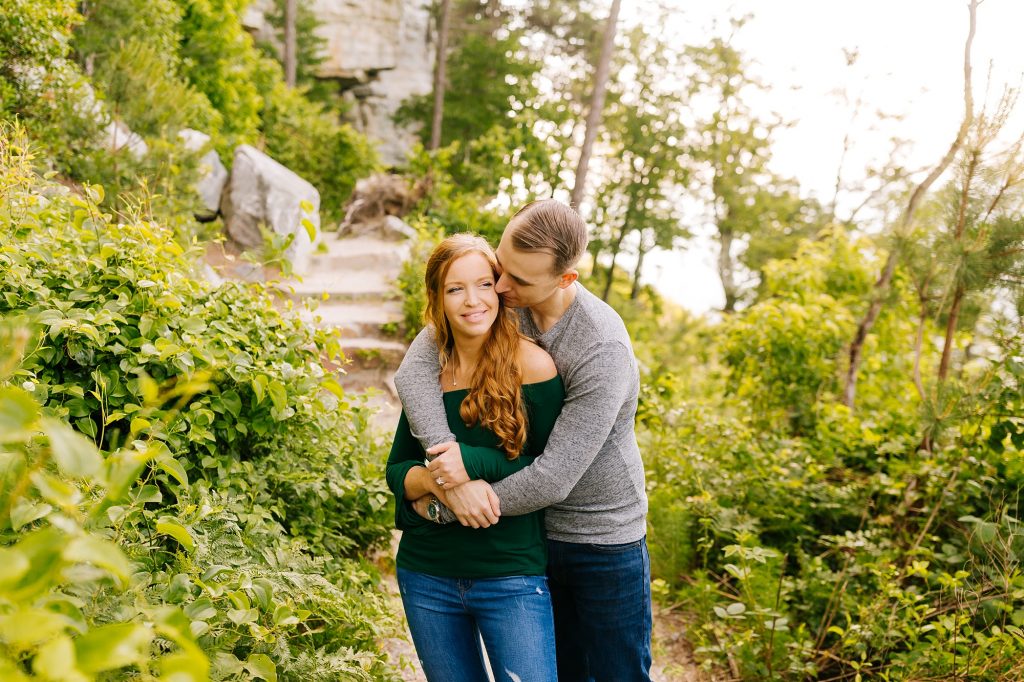 North Carolina engagement portraits at Pilot Mountain