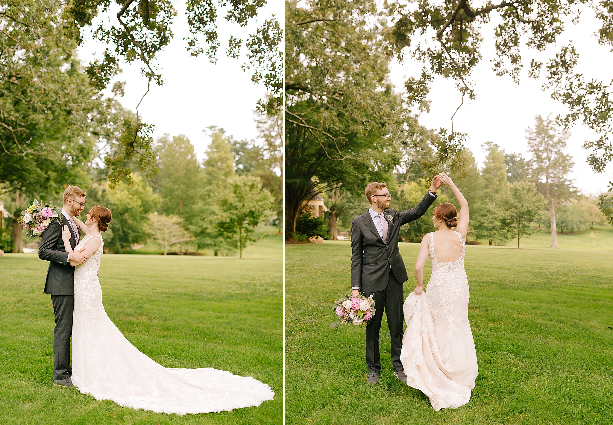 Winston-Salem NC wedding portraits of bride and groom