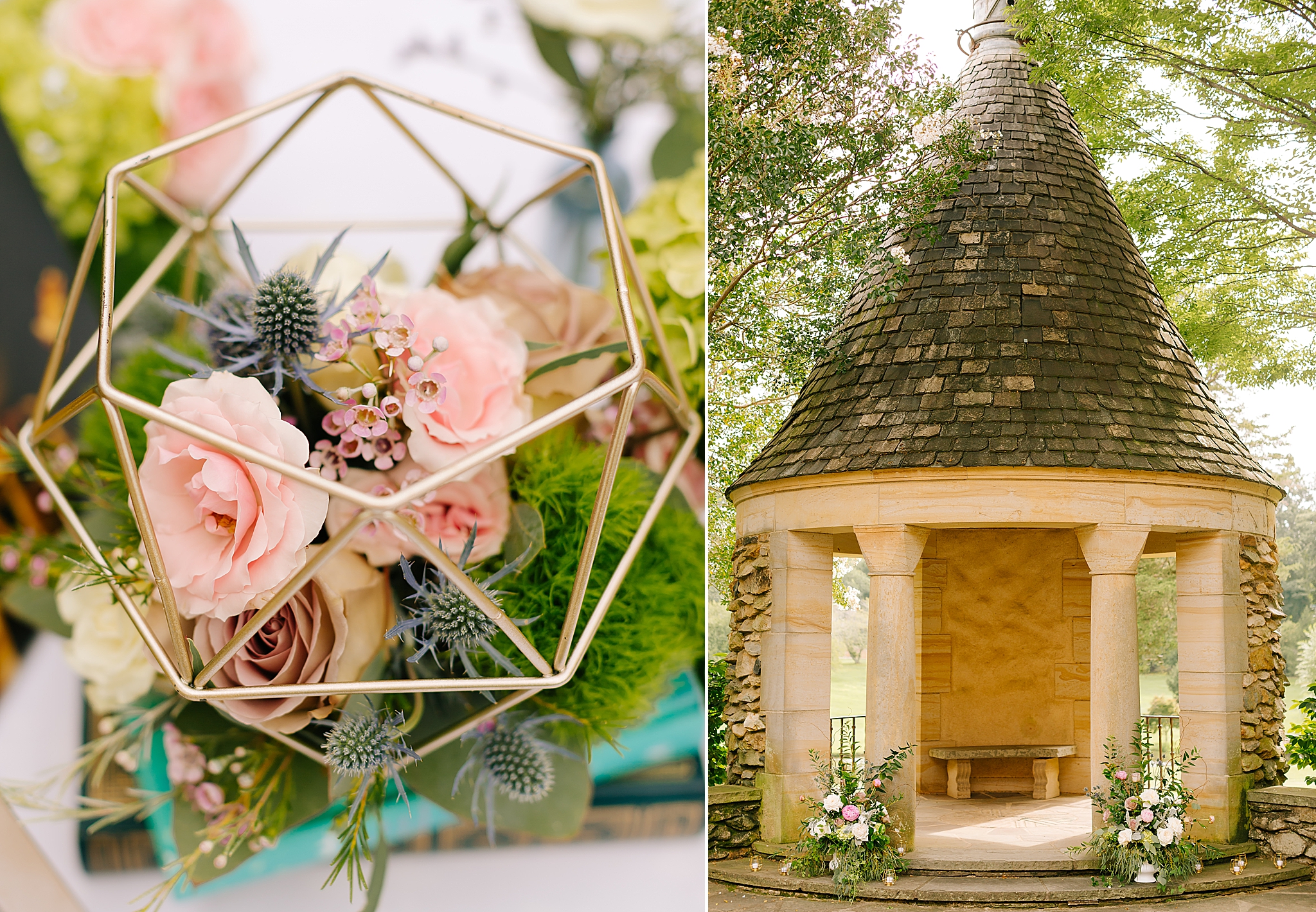 floral details for Microwedding at The Graylyn Estate