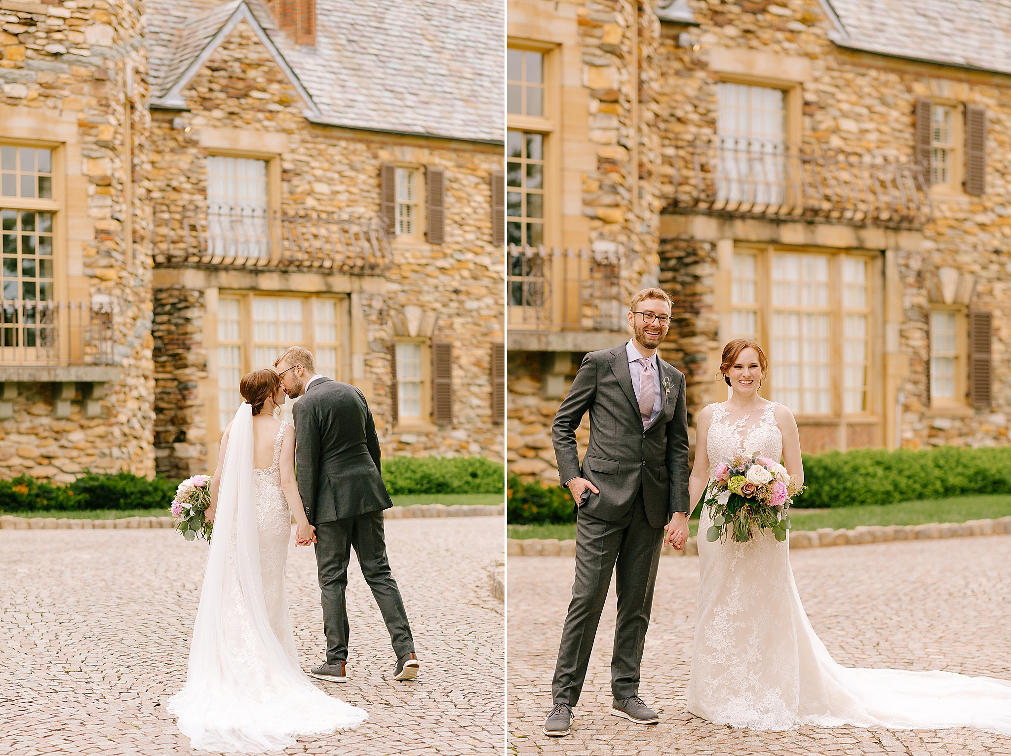 Graylyn Estate wedding portraits of bride and groom