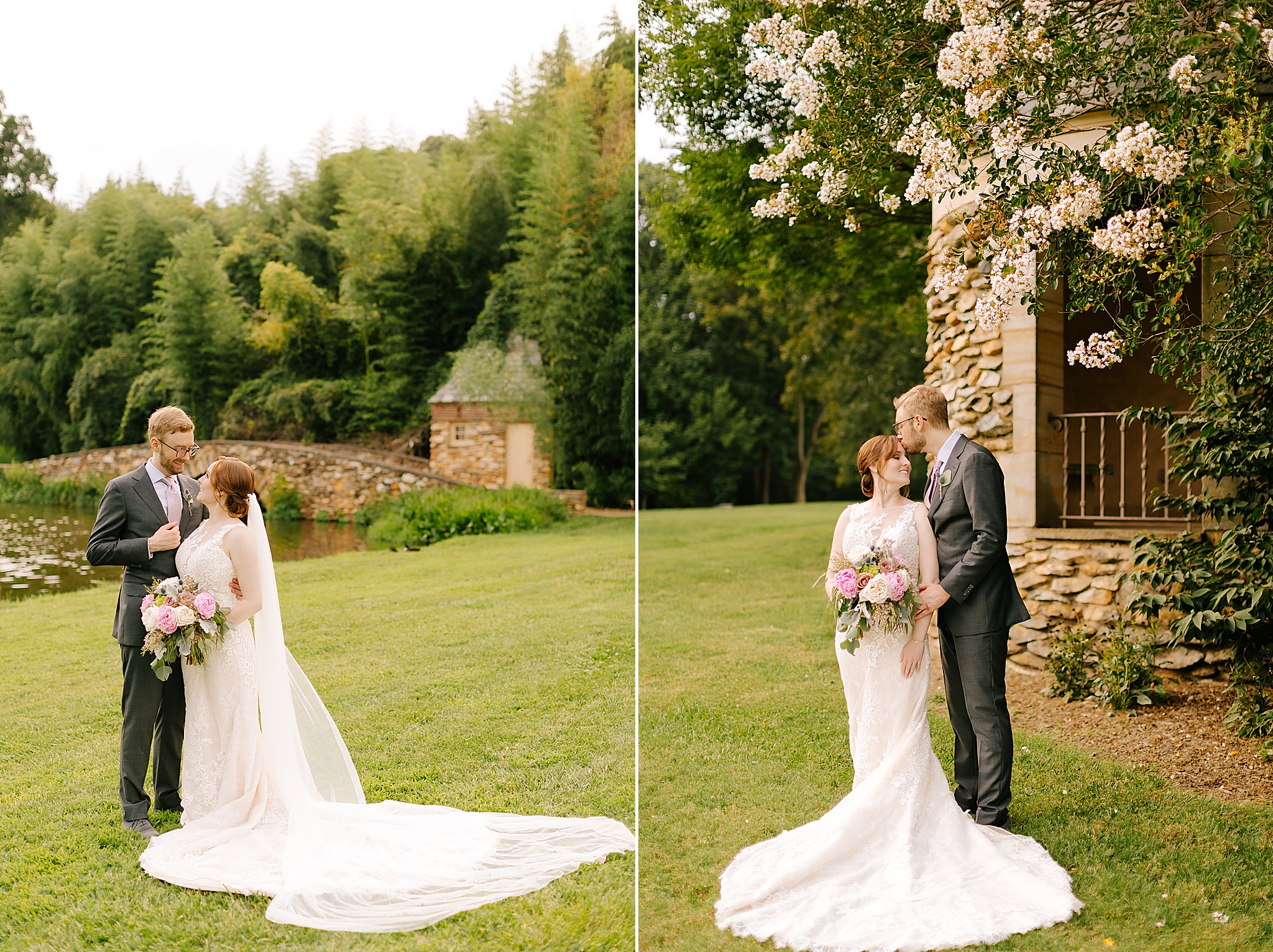 North Carolina wedding portraits of bride and groom