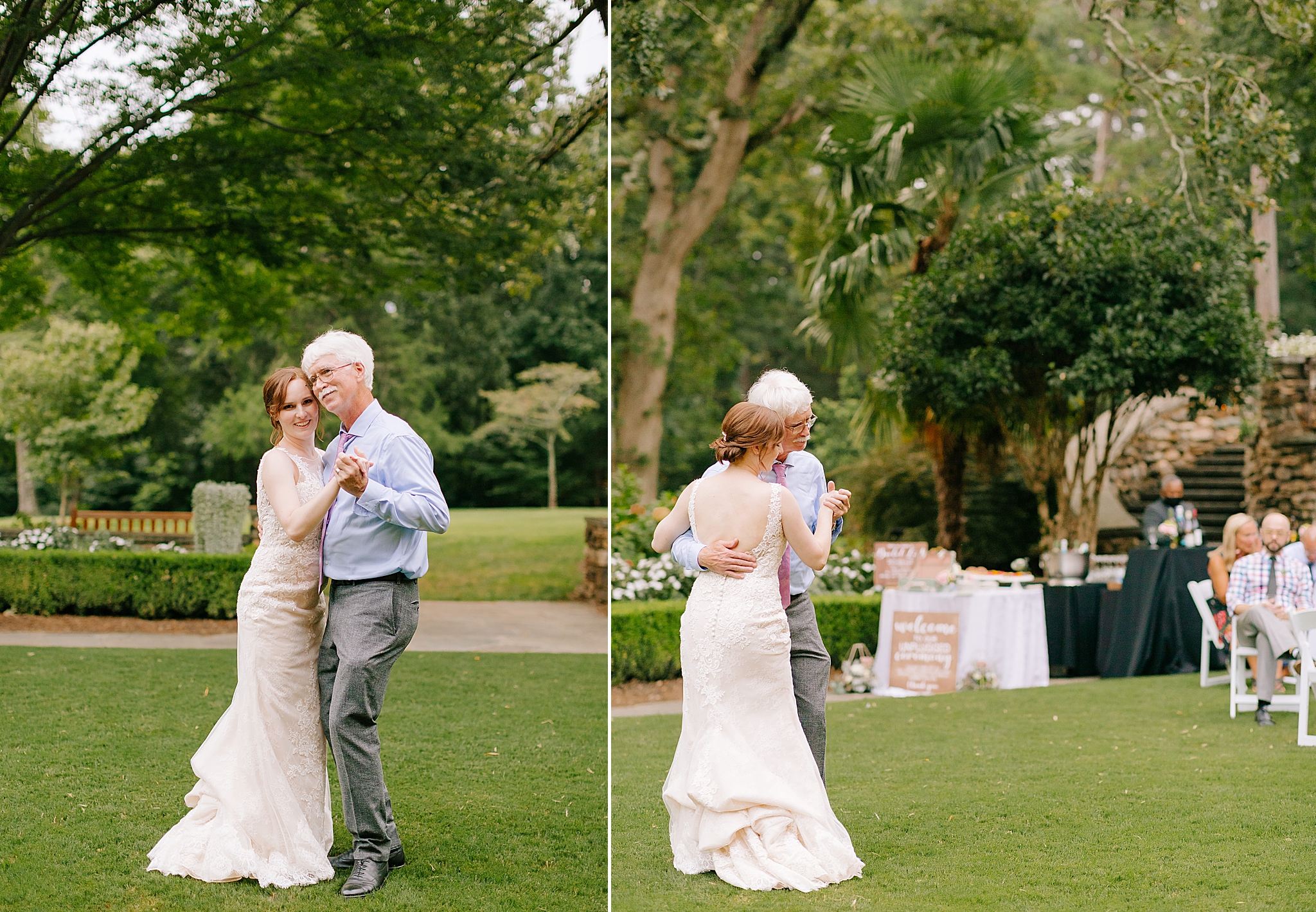 father-daughter dance during Winston-Salem wedding reception