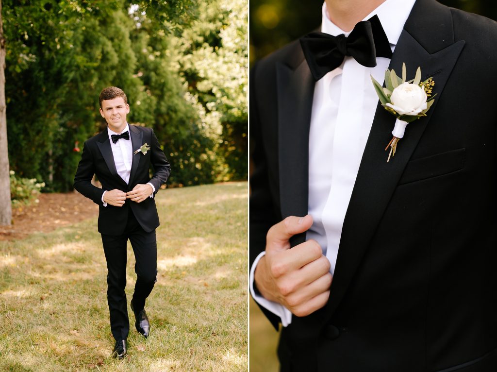 groom's details for microwedding in Uptown Charlotte