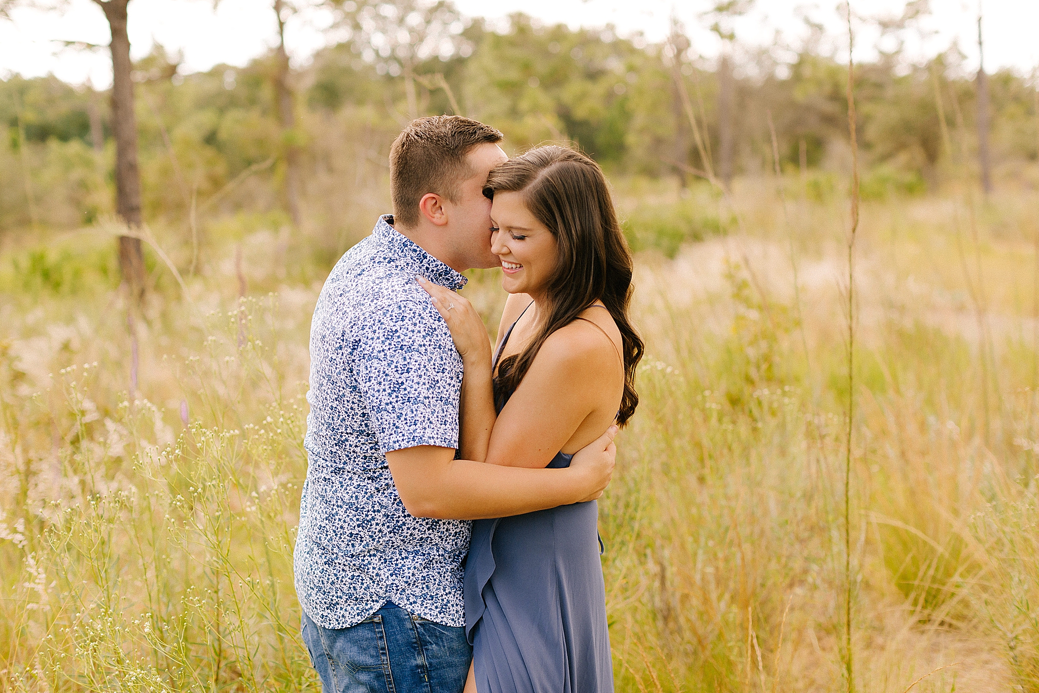 Florida engagement session in tall gras