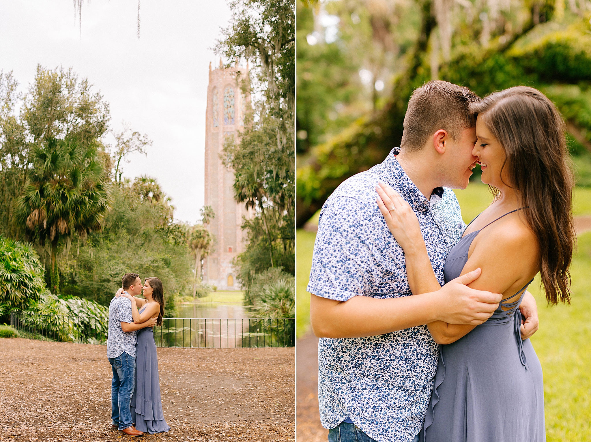 engagement portraits at Bok Tower in Lake Wales FL