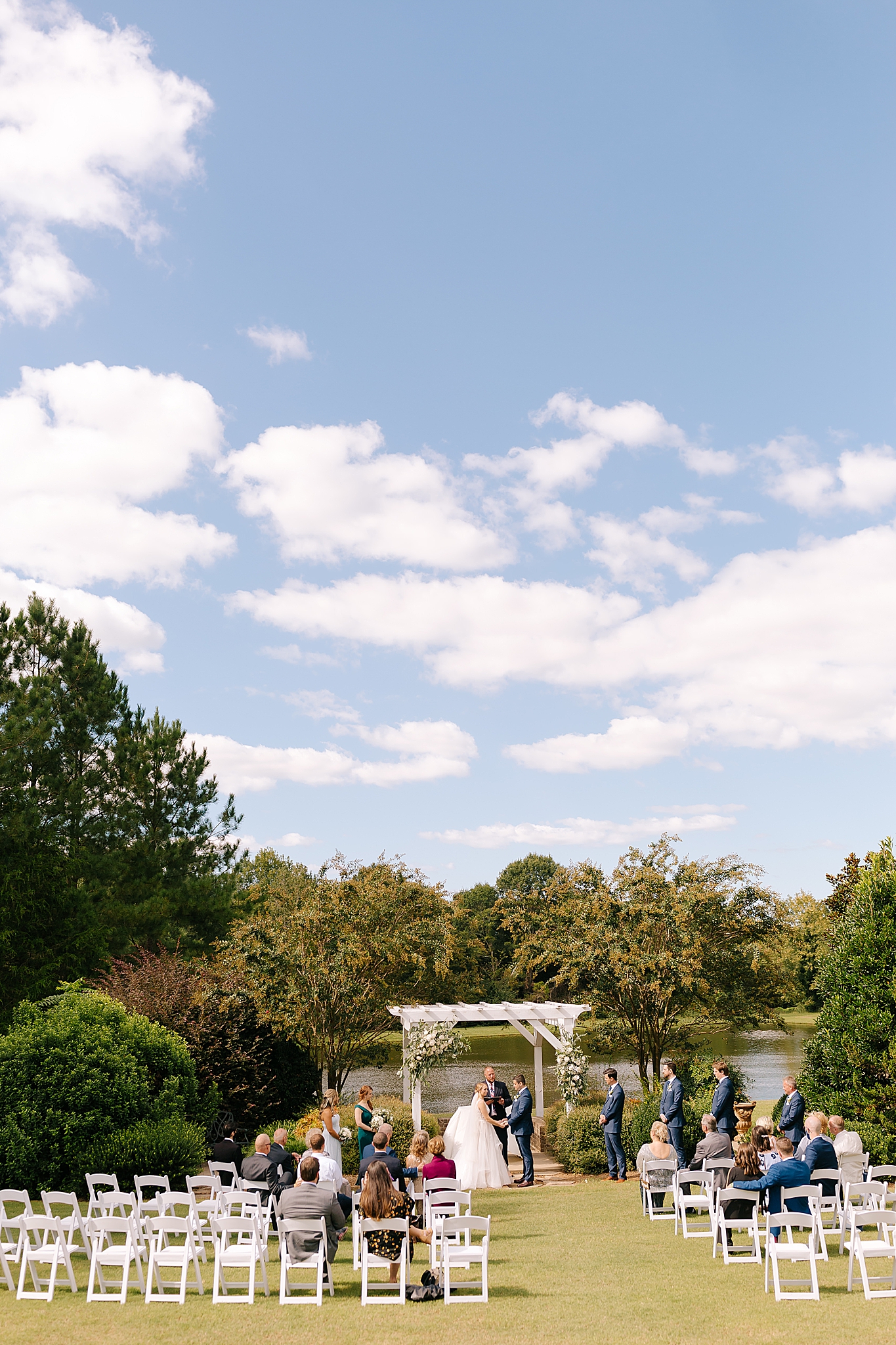garden wedding ceremony at Camellia Gardens