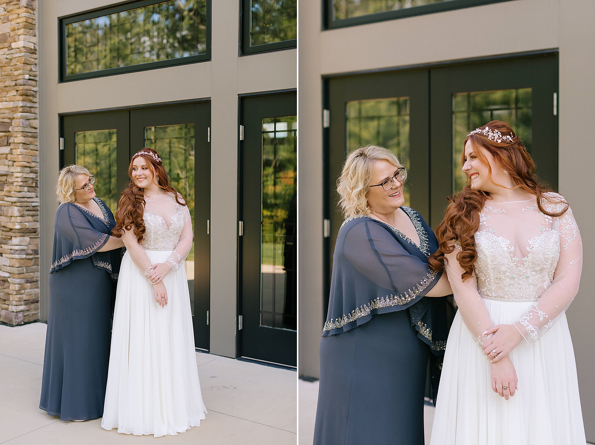 mom helps bride prepare for Southern Charm Events wedding
