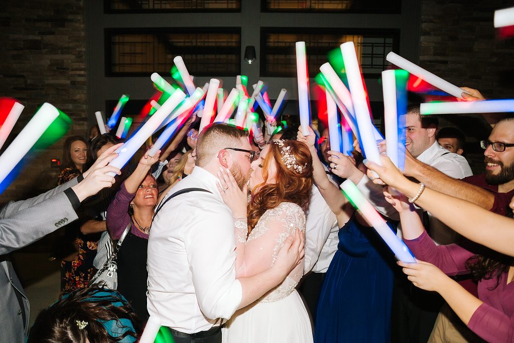 glowstick exit from Southern Charm Events wedding reception
