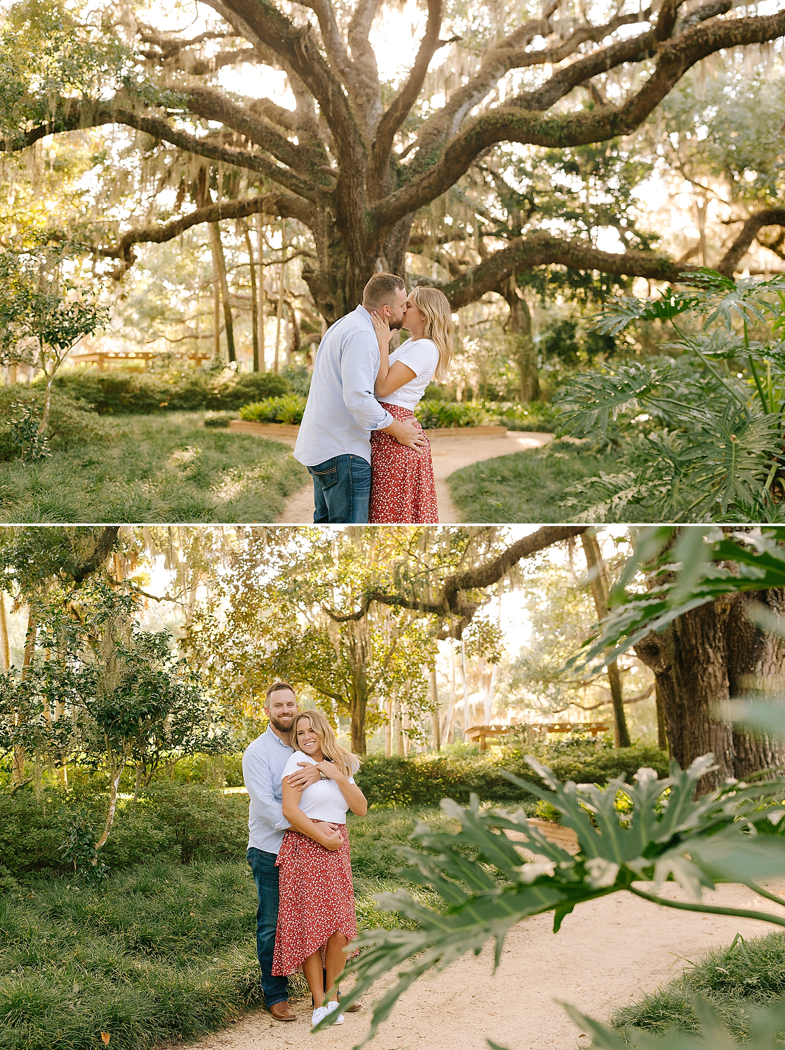 bride and groom kiss in gardens