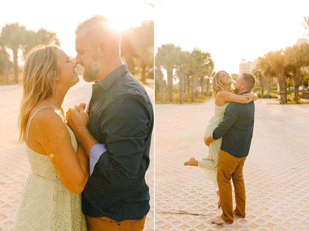 sunset Palm Coast FL engagement session