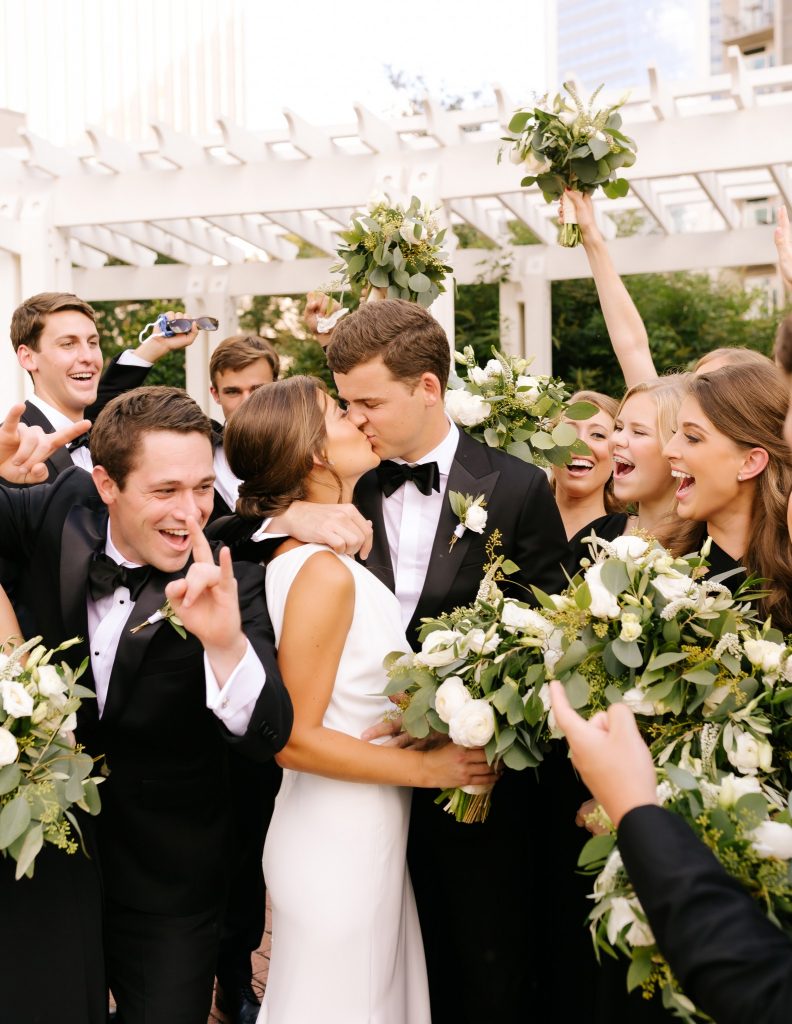 Fun Wedding Party Celebrates a Couple on their Wedding day with Winston Salem Photographer Chelsea Renay