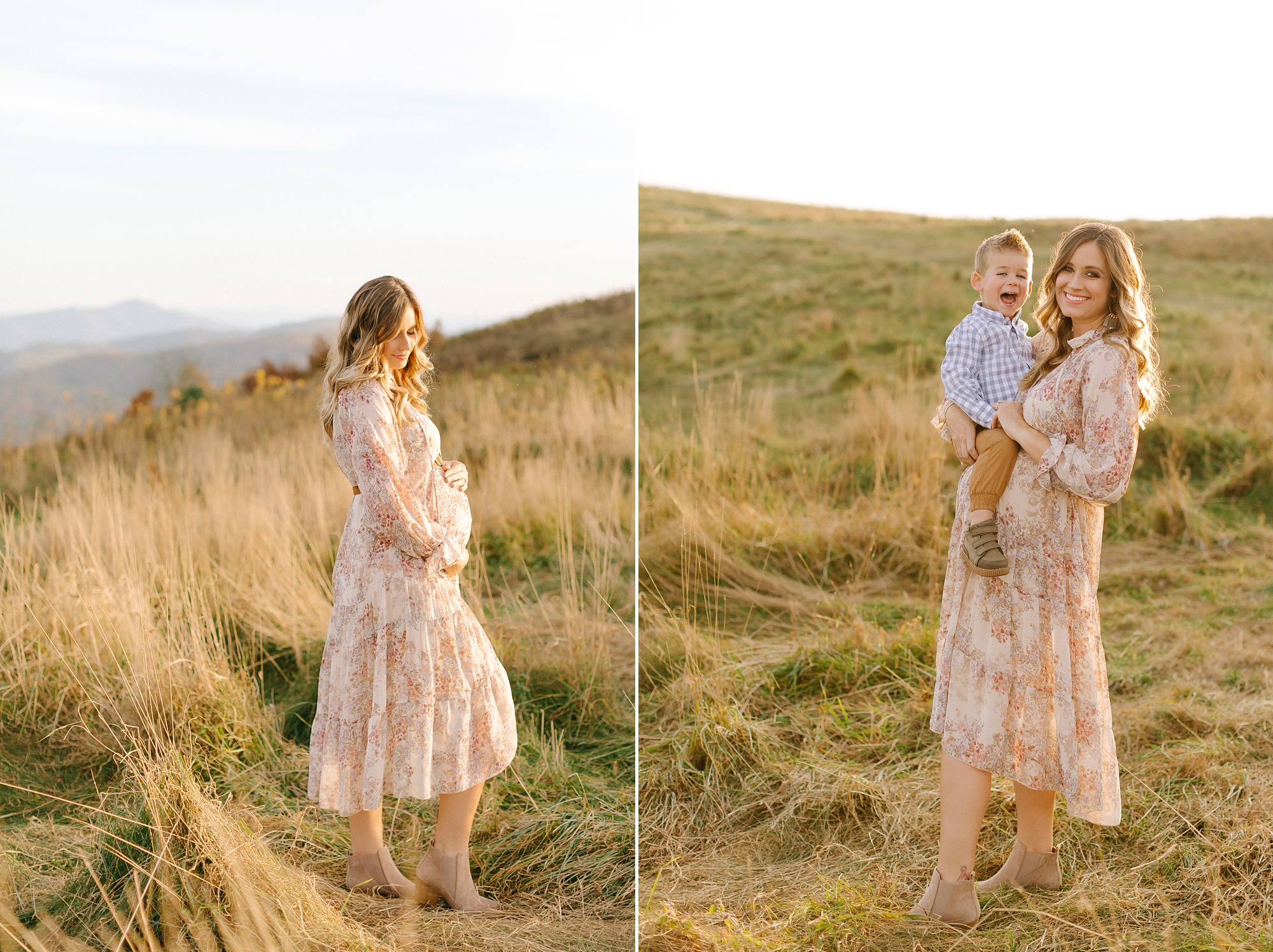 North Carolina maternity session in mountains