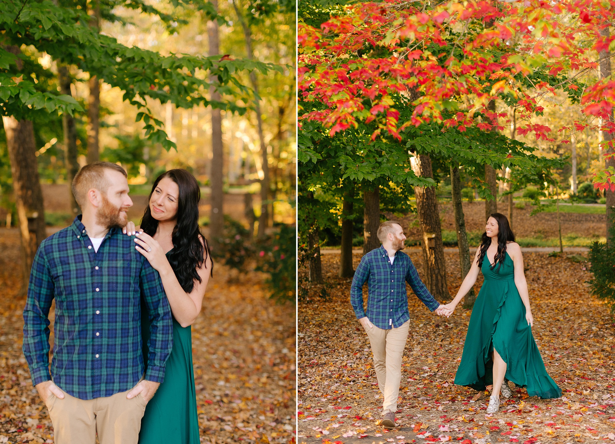Greensboro Botanical Gardens anniversary session in the woods