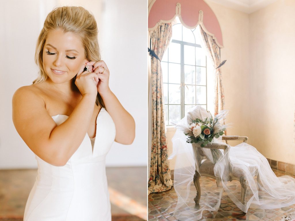 bride prepares for Sarasota FL elopement