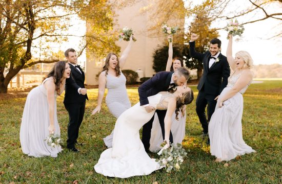 fun wedding party photos at the meadows raleigh