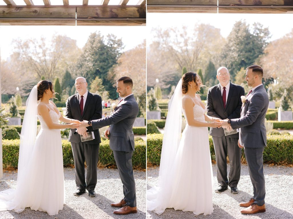 intimate ceremony in Downtown Atlanta in garden