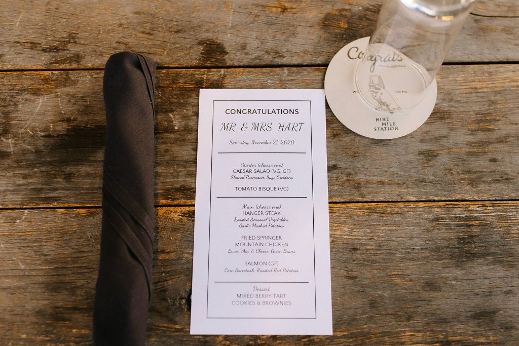 Downtown Atlanta wedding reception details