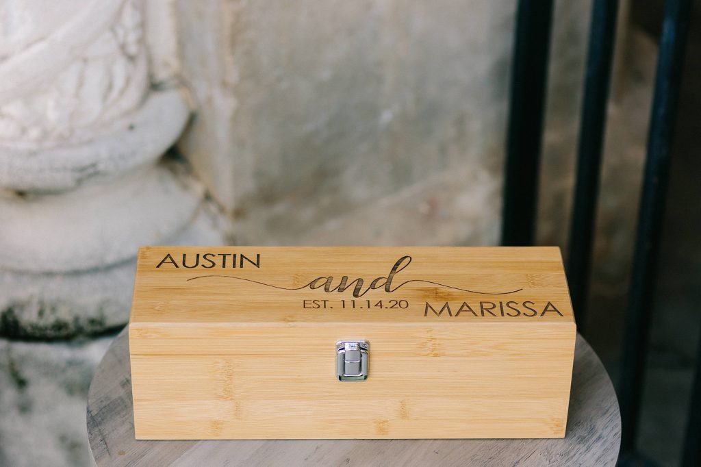 wine box for Intimate Outdoor Ceremony in Downtown Lakeland