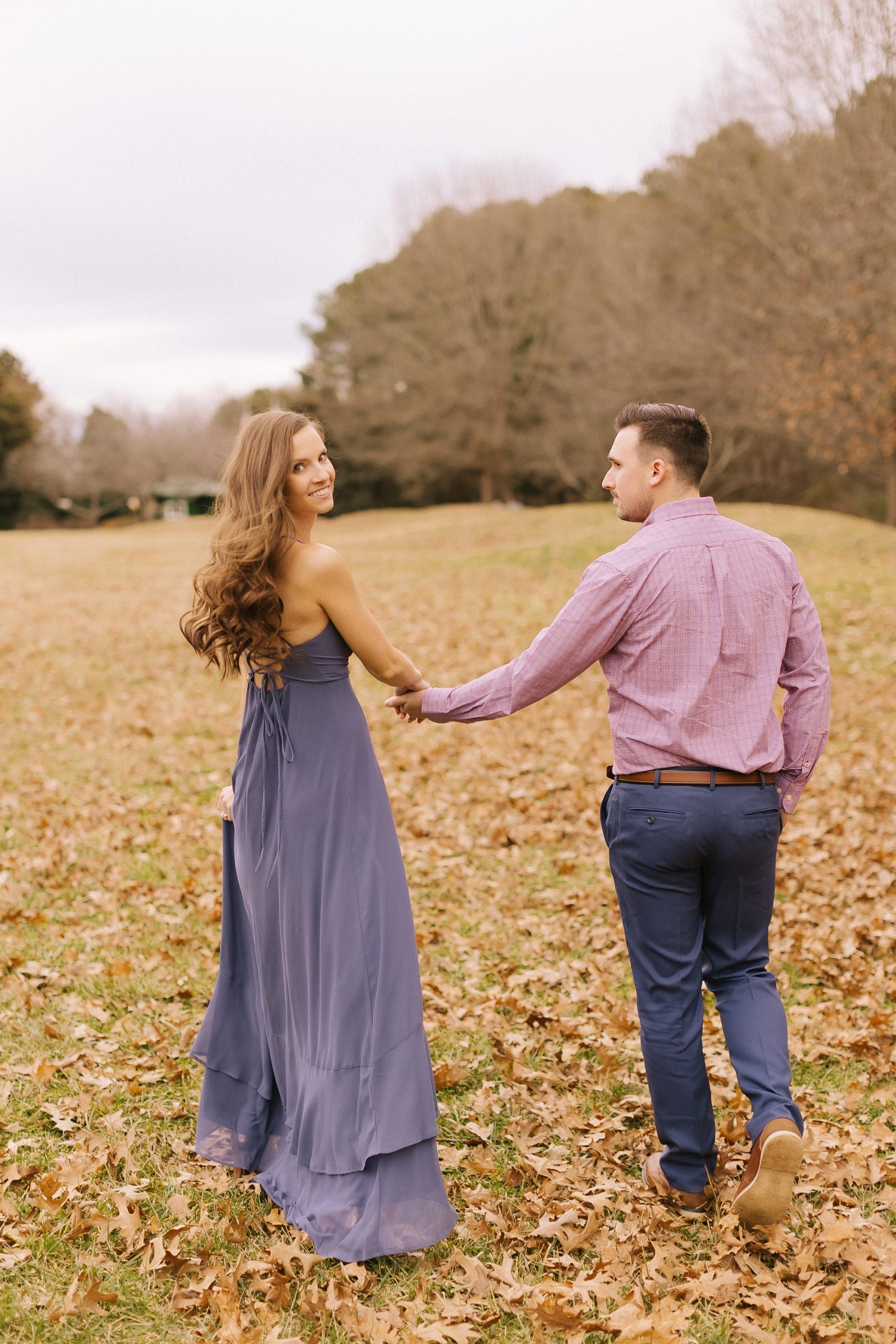 fall engagement session at Jetton Park in Cornelius NC