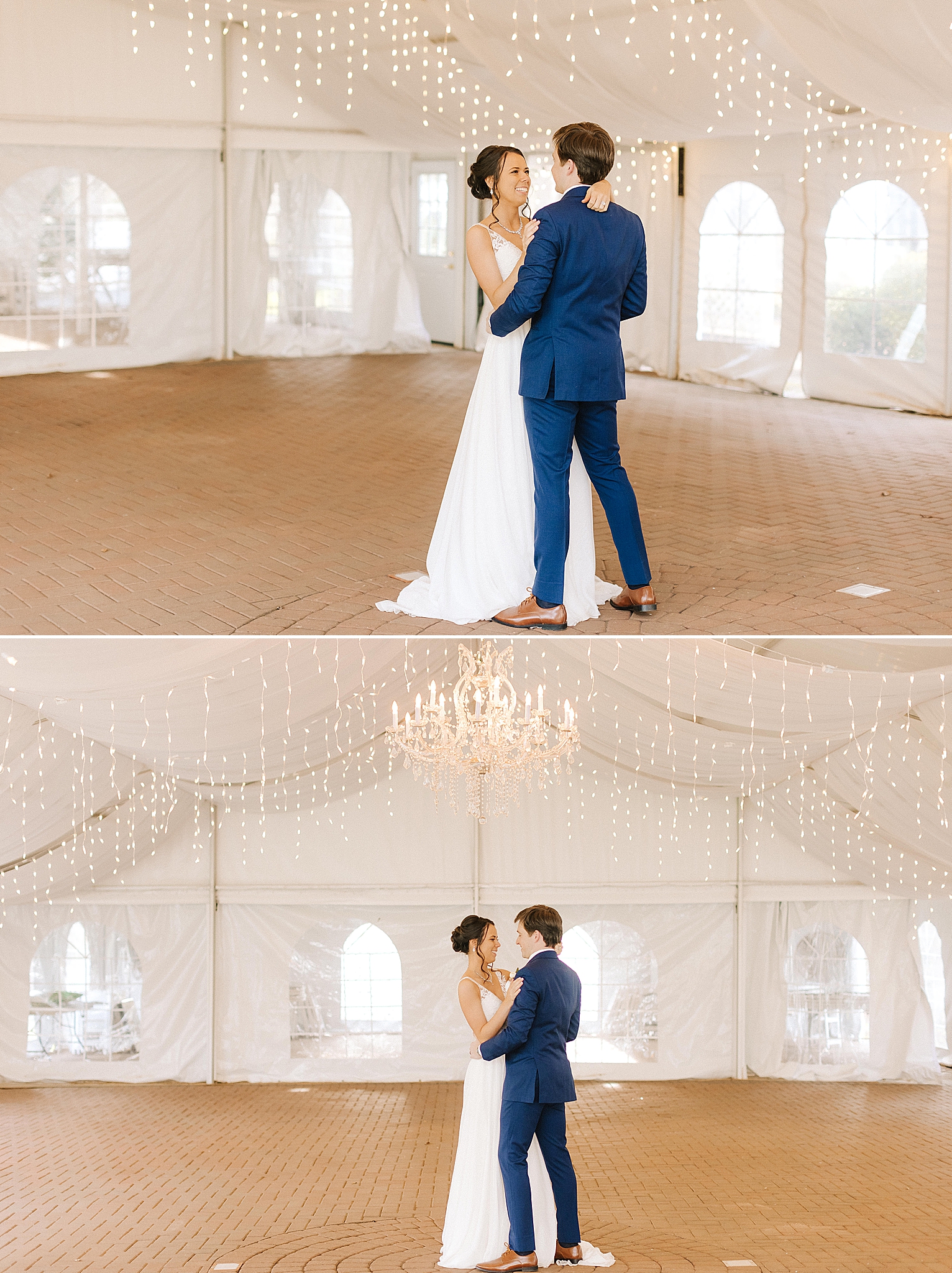 newlyweds have first dance at Historic Jasmine Manor