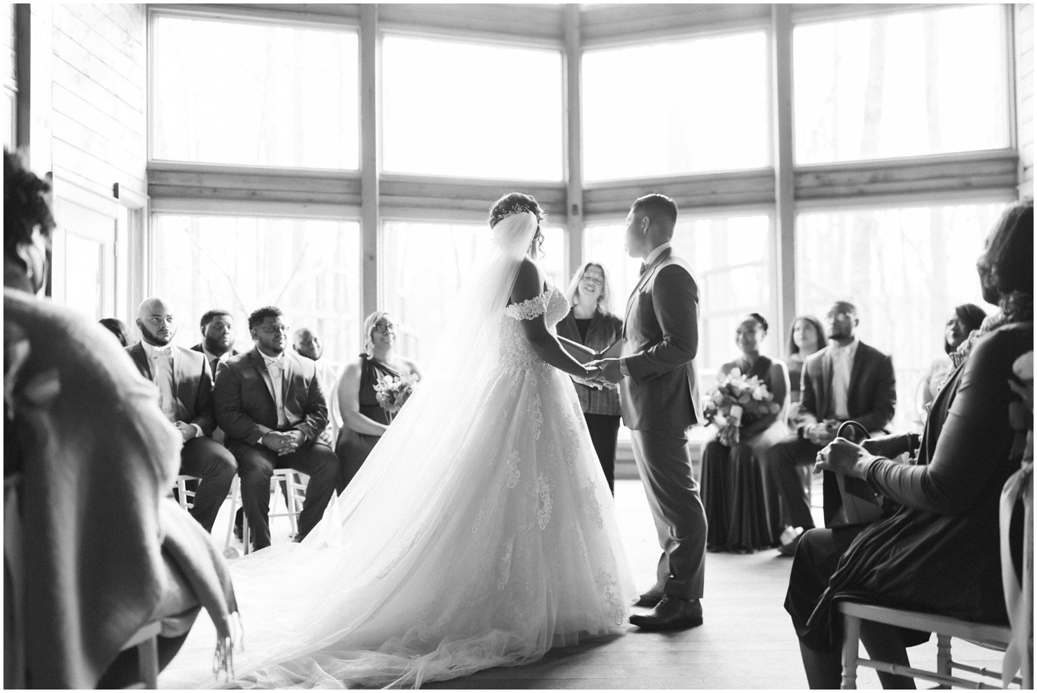 Guests admire couple at their wedding in Raleigh, NC