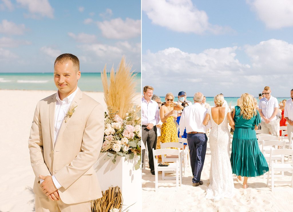 destination wedding ceremony on the beach in Playa Del Carmen
