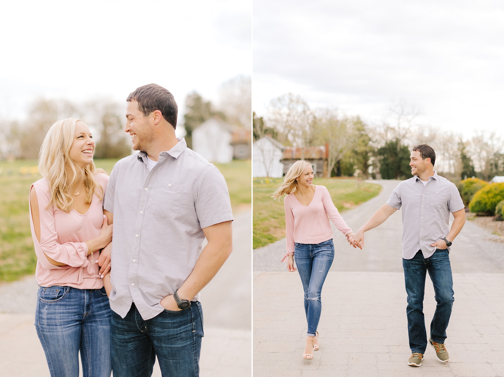summer engagement session on Summerfield Farms 